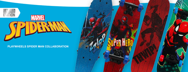 PlayWheels Marvel Spider-Man Kids Roller-skates with Knee Pads, 1