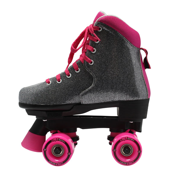Circle Society Girls' Sizzling Pink Quad Roller Skates