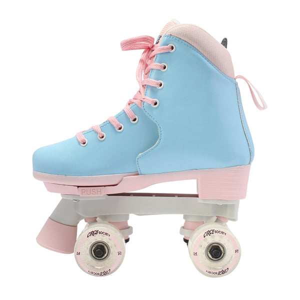 Circle Society Girls' Classic Cotton Candy Quad Roller Skates