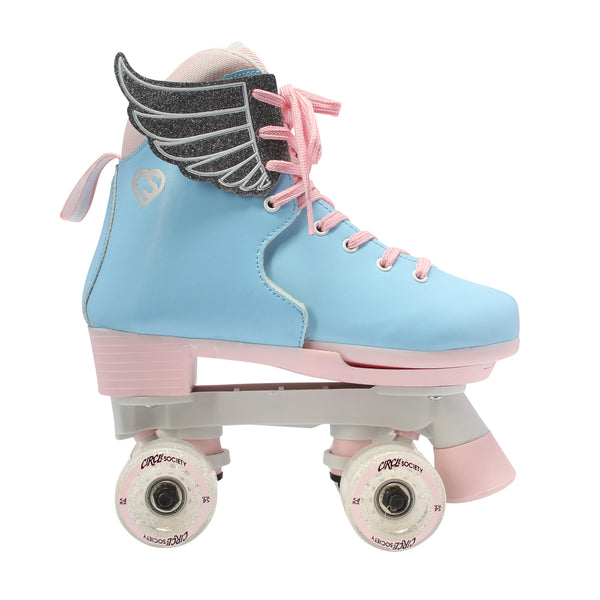 Circle Society Girls' Classic Cotton Candy Quad Roller Skates