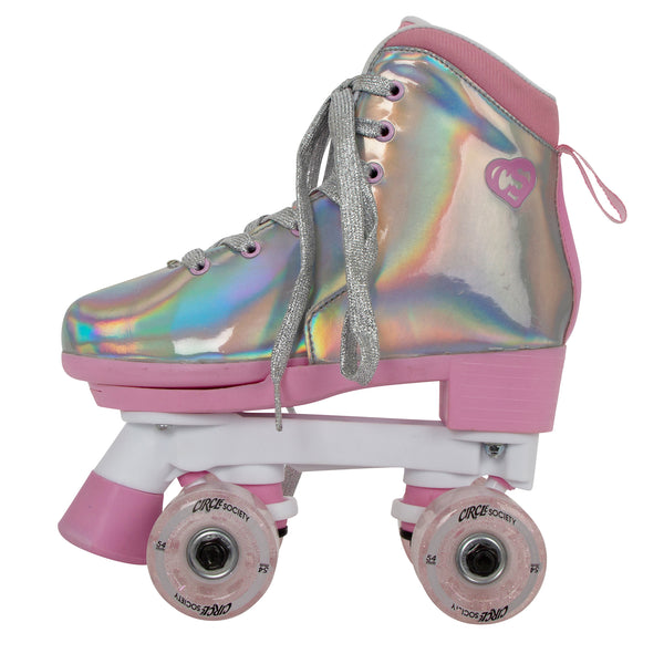 Circle Society Girls' Iridecent Quad Roller Skates