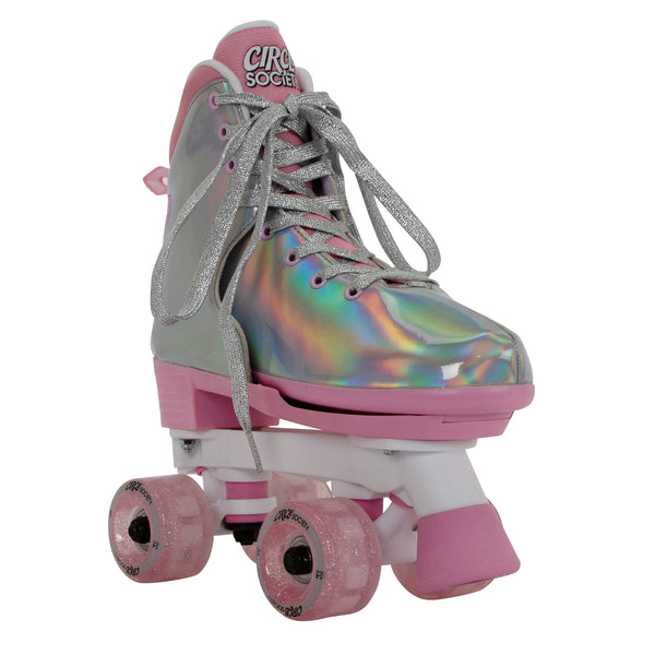 Circle Society Girls' Iridecent Quad Roller Skates
