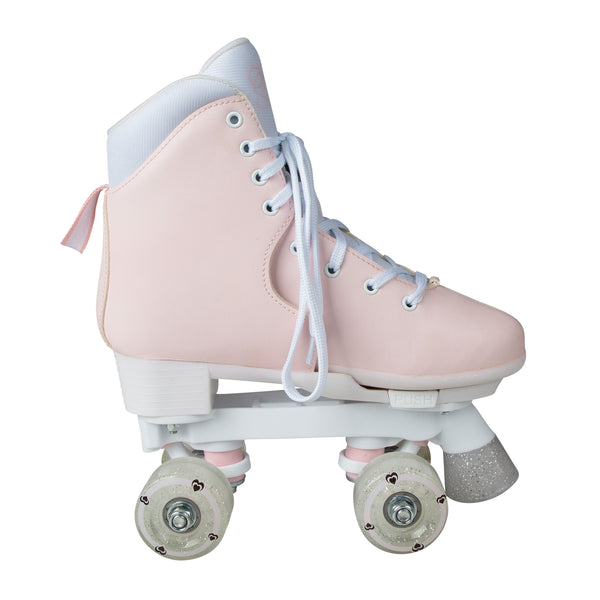 Circle Society Girls' Inverted Pink Vanilla Quad Roller Skates