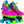 Load image into Gallery viewer, Circle Society Girls&#39; Jojo Rainbow Quad Roller Skates

