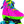 Load image into Gallery viewer, Circle Society Girls&#39; Jojo Rainbow Quad Roller Skates
